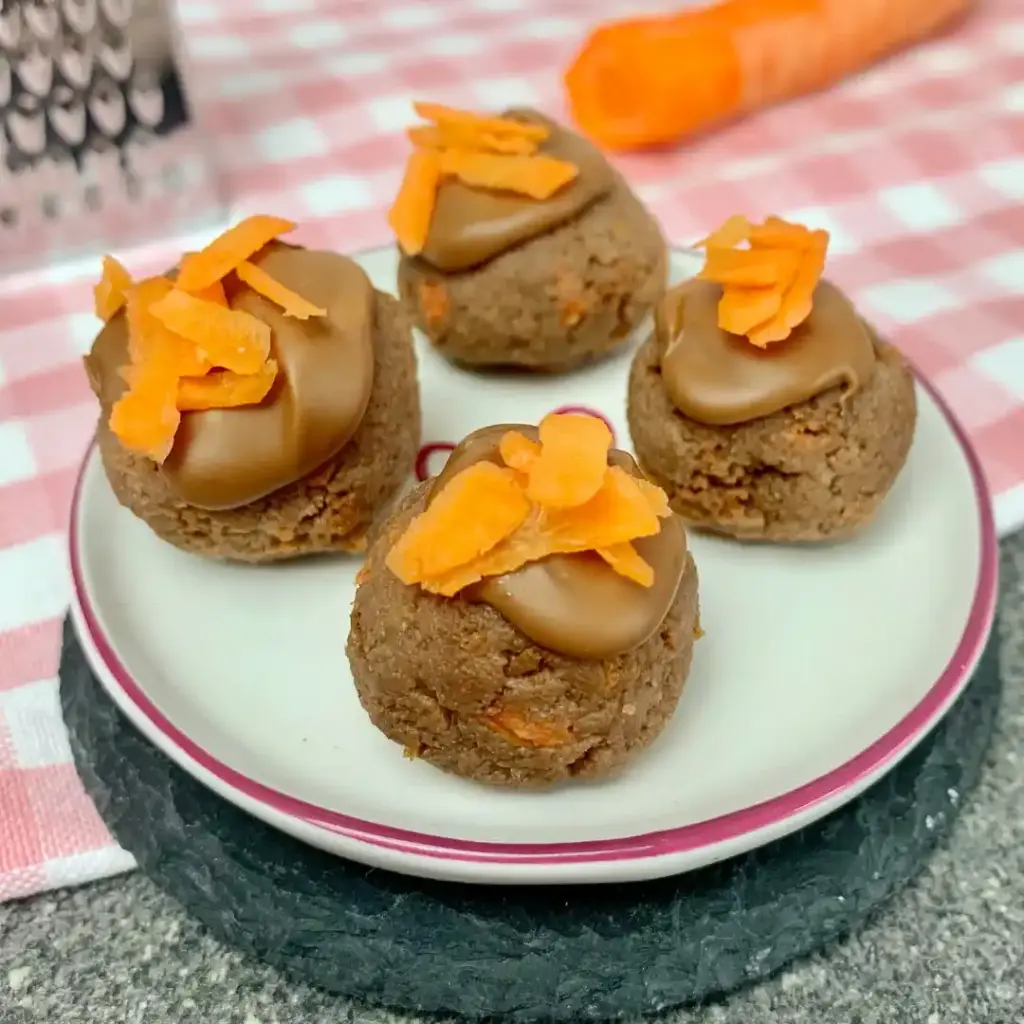 Gesund Naschen Möhren Schoko Pralinen