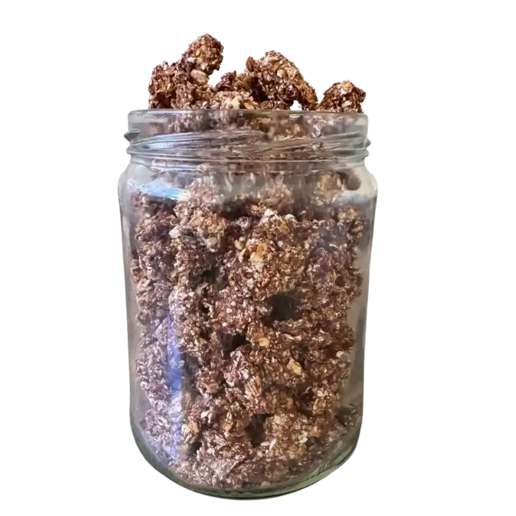 Selbstgemachtes Schoko Granola